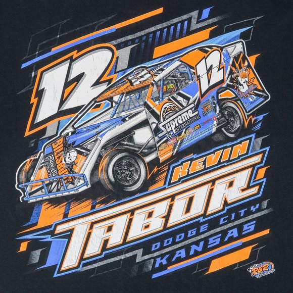 Black Double Sided Racing Graphic T-Shirt - Picture 7 of 8